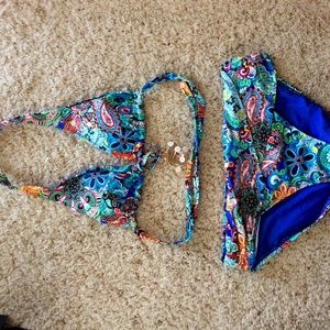 Blue Rod Beattie Bathing Suit, swimwear, size 8